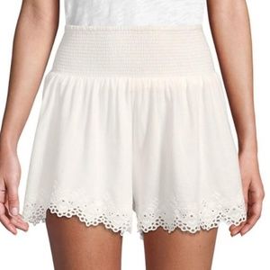 Rebecca Taylor Amora Embroidered Cotton Shorts